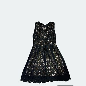 French Connection Black and Nude Lace Dress size Small